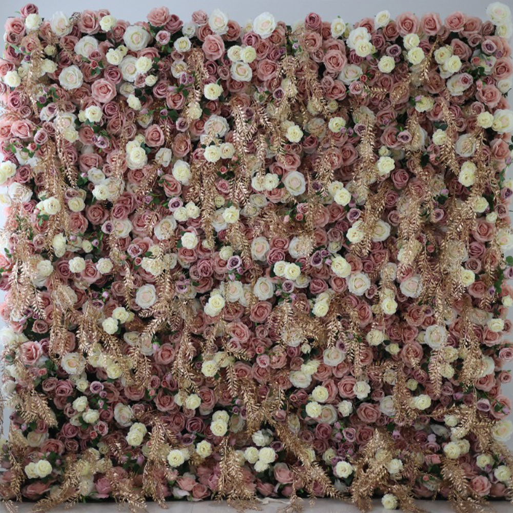 Cream and blush flower wall rental