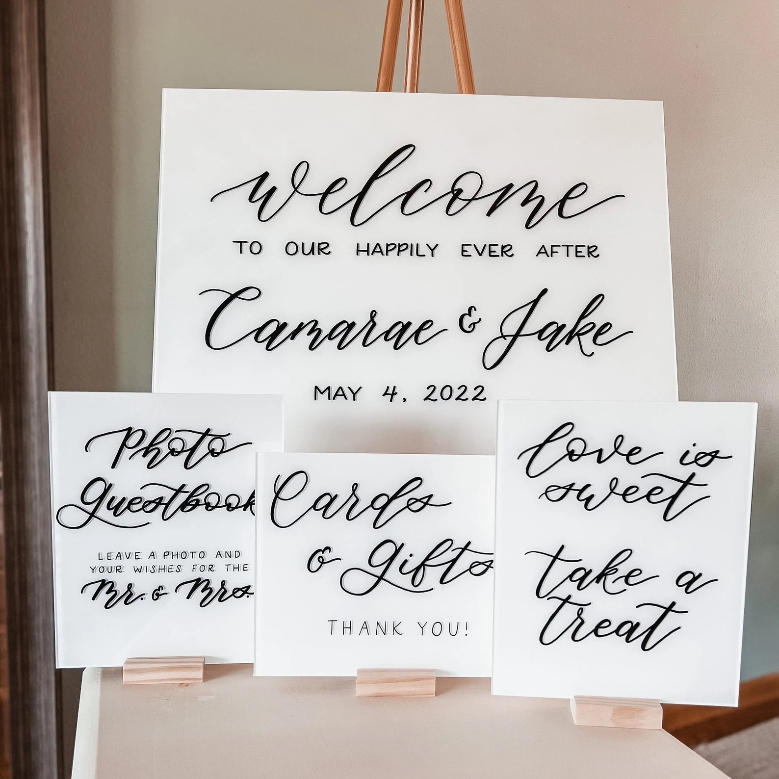 acrylic signs and ceremony signs